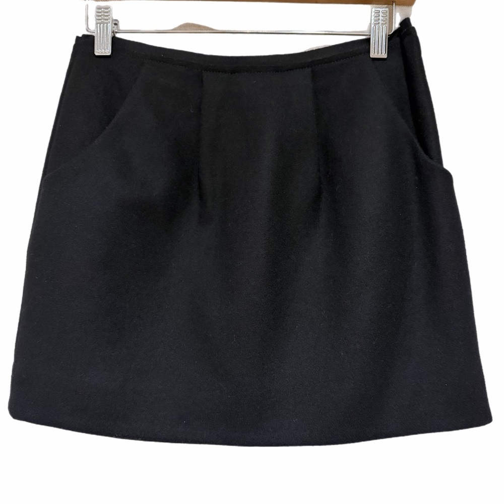 J. Crew Black Wool Mini Skirt - Size 2